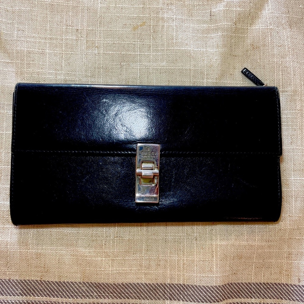 Gucci Black Leather Womens Wallet 035 0959 2145